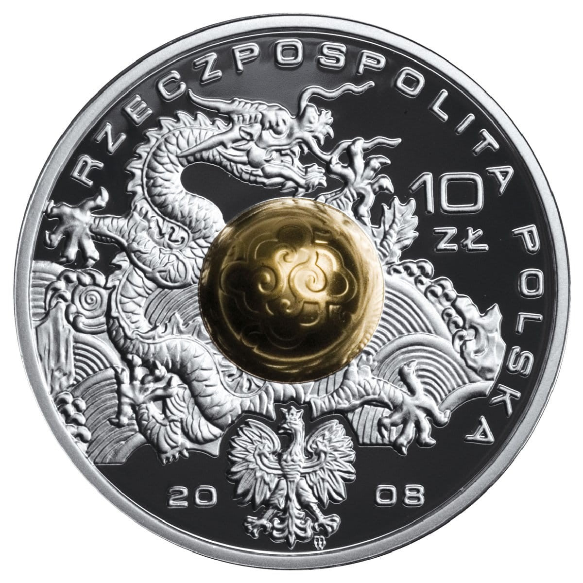 10 zł / 2008 r. - Olimpiada – Pekin 2008 (z kulą)