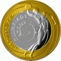 10 zł / 2004 r. - Olimpiada – Ateny 2004 (złocona)