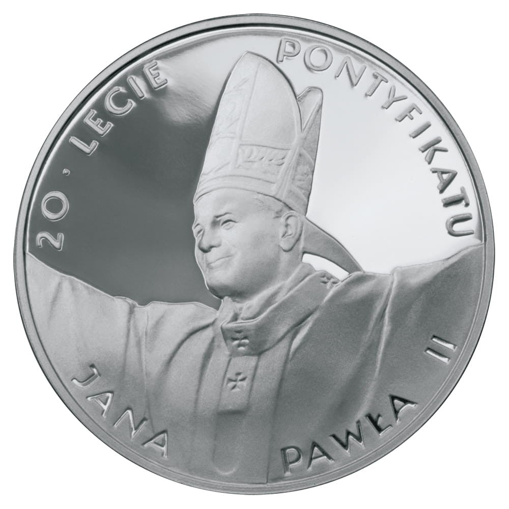 10 zł / 1998 r. - 20-lecie pontyfikatu Jana Pawła II
