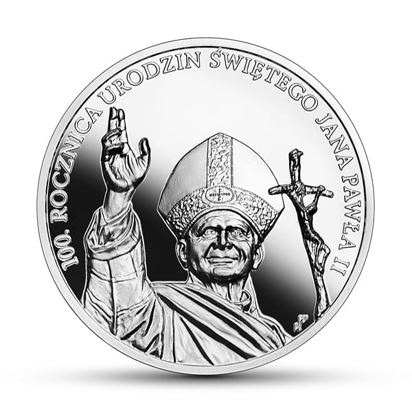 10 zł / 2020 r. - 100. rocznica urodzin Świętego Jana Pawła II (oz)