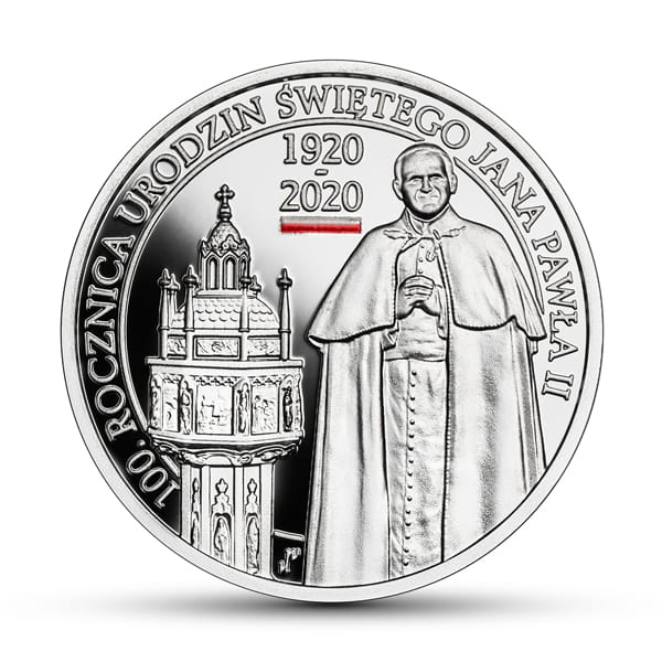 10 zł / 2020 r. - 100. rocznica urodzin Świętego Jana Pawła II
