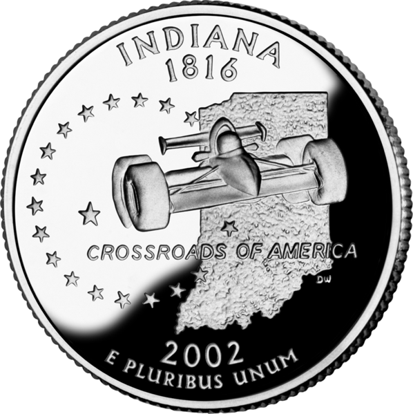 USA: 25 Centów / 2002 r. - Indiana (nr 19)