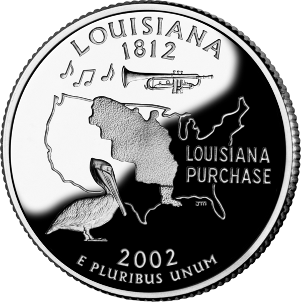 USA: 25 Centów / 2002 r. - Luizjana (nr 18)