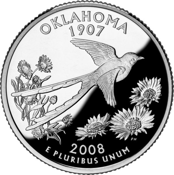 USA: 25 Centów / 2008 r. - Oklahoma (nr 46)
