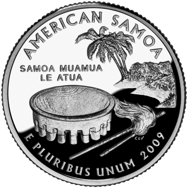 USA: 25 Centów / 2009 r. - Samoa Amerykańskie (nr 54)