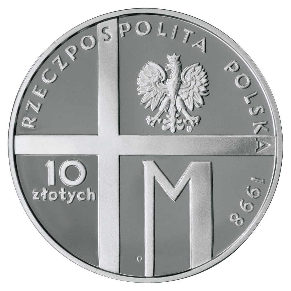 10 zł / 1998 r. -  20-lecie pontyfikatu Jana Pawła II
