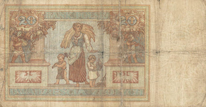 POLSKA  Banknot 20 zł / 1931 r. XX - seria AR.