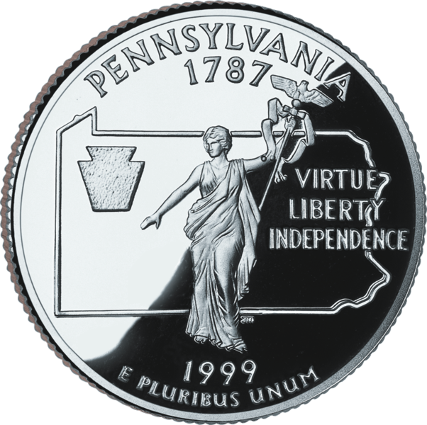 USA:  25 Centów / 1999 r. - Pensylwania (nr 2)