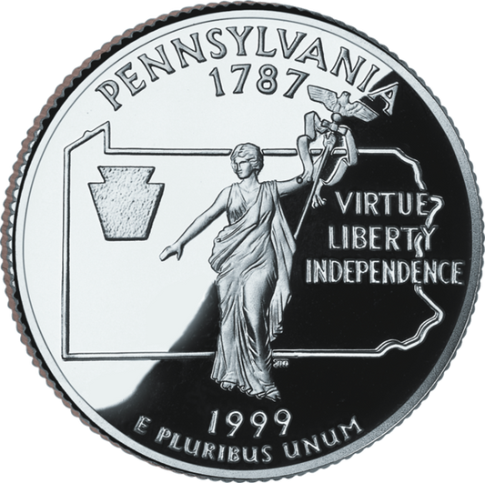 USA:  25 Centów / 1999 r. - Pensylwania (nr 2)