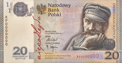 NISKI Nr SERII  20 zł / 2018 r. - Niepodległość - 483