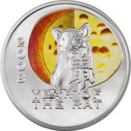 NIUE ISLAND 1 dolar / 2007 r. - ROK SZCZURA