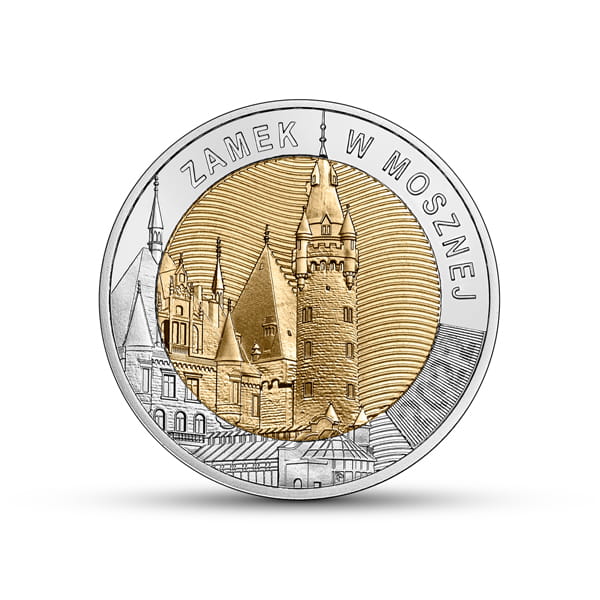 POLSKA 5 zł / 2022 r -  Zamek w Mosznej