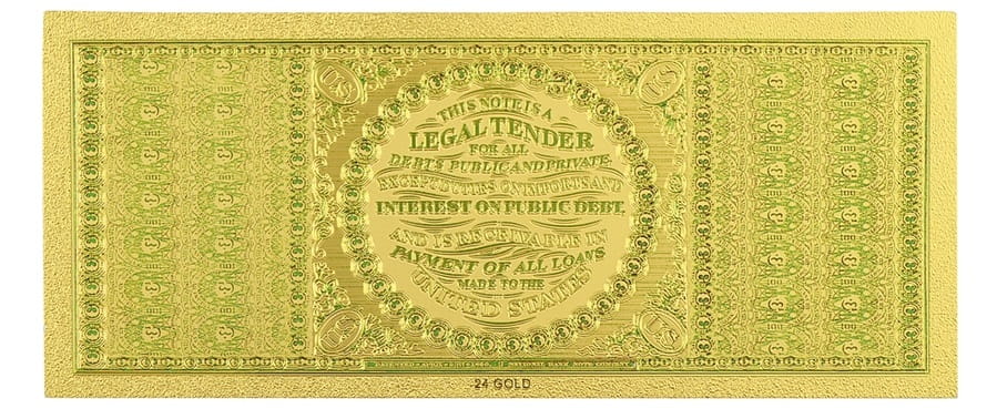 USA: Banknot złocony 100$ - STO dolarów /1863
