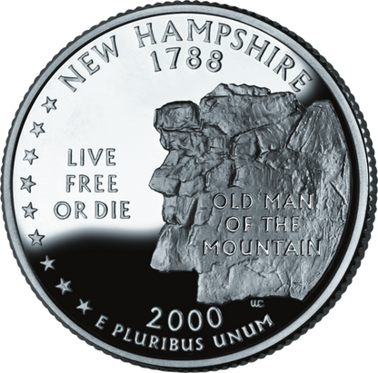 USA:  25 Centów / 2000 r. - New Hampshire (nr 9)