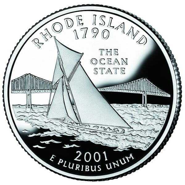 USA:  25 Centów / 2001 r. - Rhode Island (nr 13)