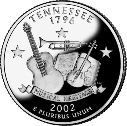 USA:  25 Centów / 2002 r. - Tennessee (nr 16)